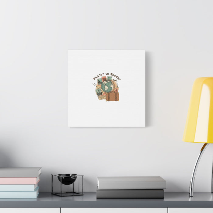 Wander to Wonder travel postcard wall art | Canvas Canvas Printify 