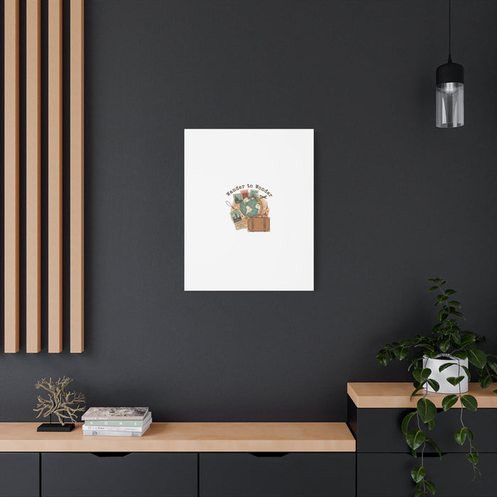 Wander to Wonder travel postcard wall art | Canvas Canvas Printify 