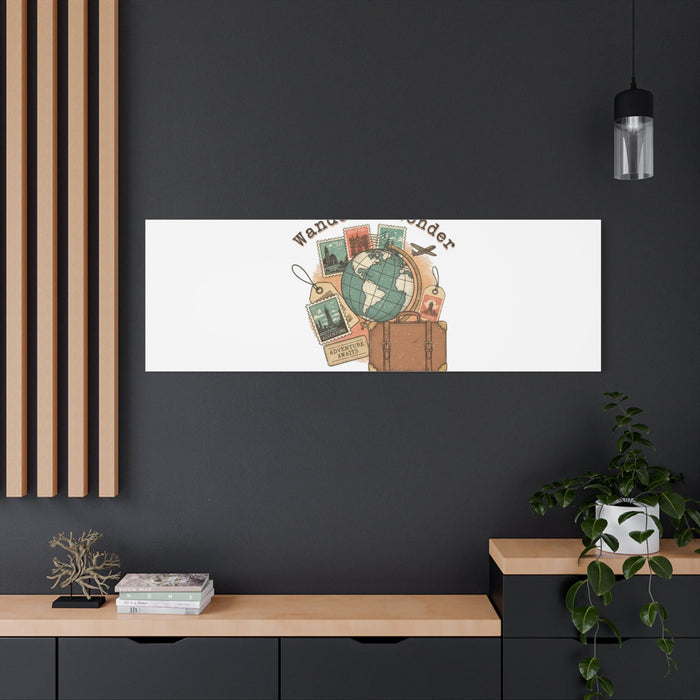 Wander to Wonder travel postcard wall art | Canvas Canvas Printify 