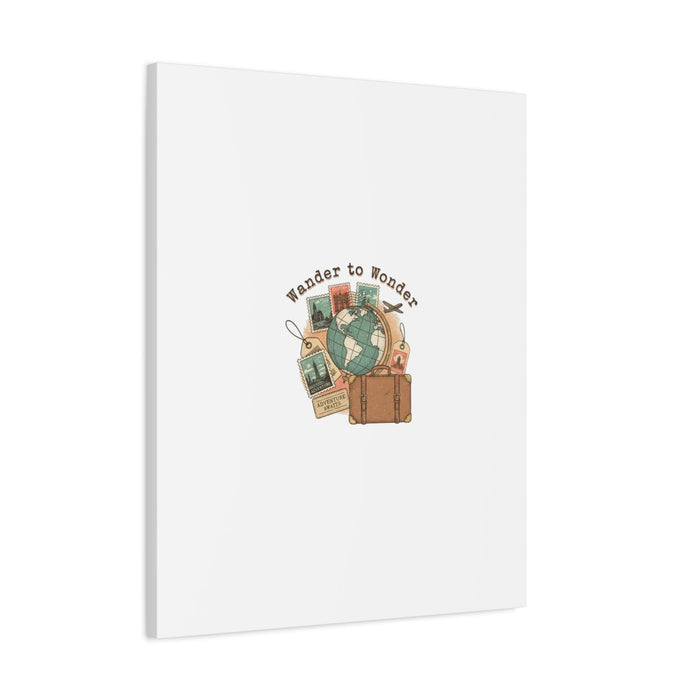 Wander to Wonder travel postcard wall art | Canvas Canvas Printify 