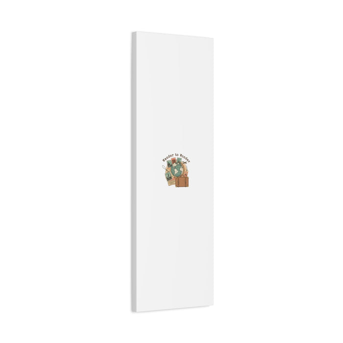 Wander to Wonder travel postcard wall art | Canvas Canvas Printify 