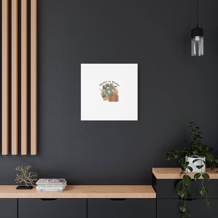 Wander to Wonder travel postcard wall art | Canvas Canvas Printify 