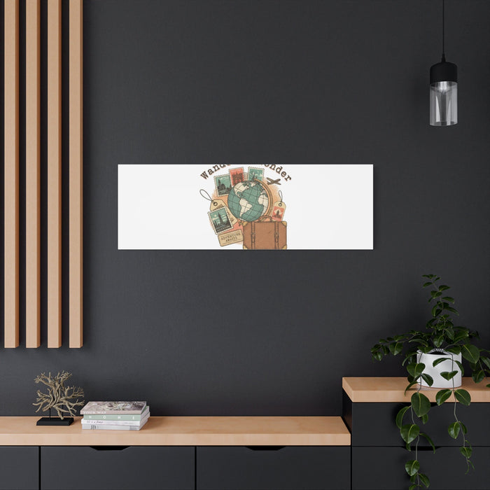 Wander to Wonder travel postcard wall art | Canvas Canvas Printify 