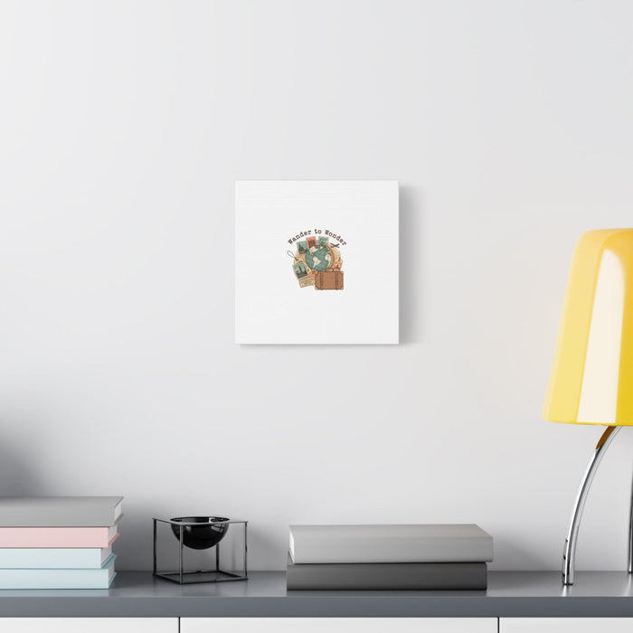 Wander to Wonder travel postcard wall art | Canvas Canvas Printify 
