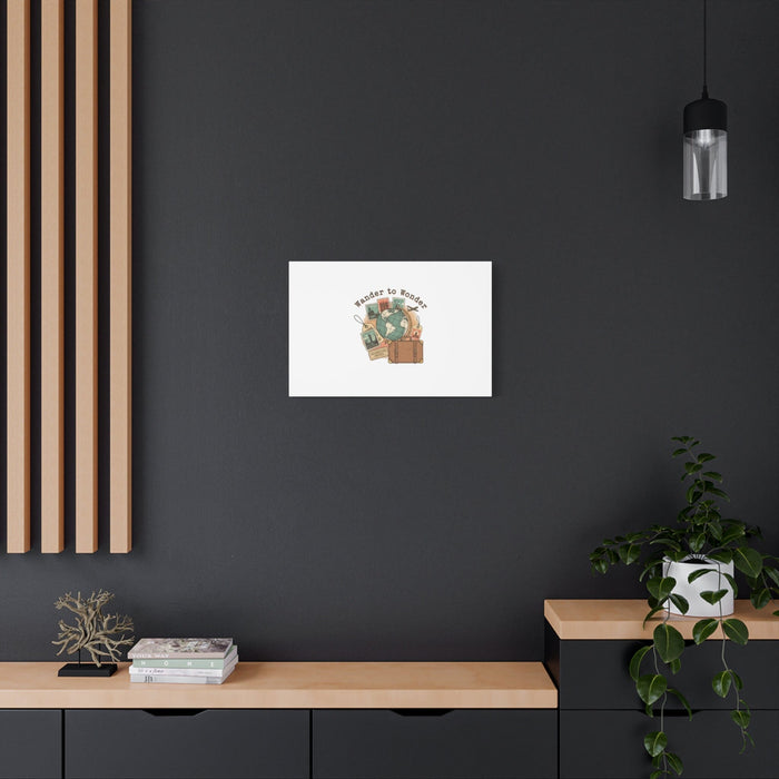 Wander to Wonder travel postcard wall art | Canvas Canvas Printify 