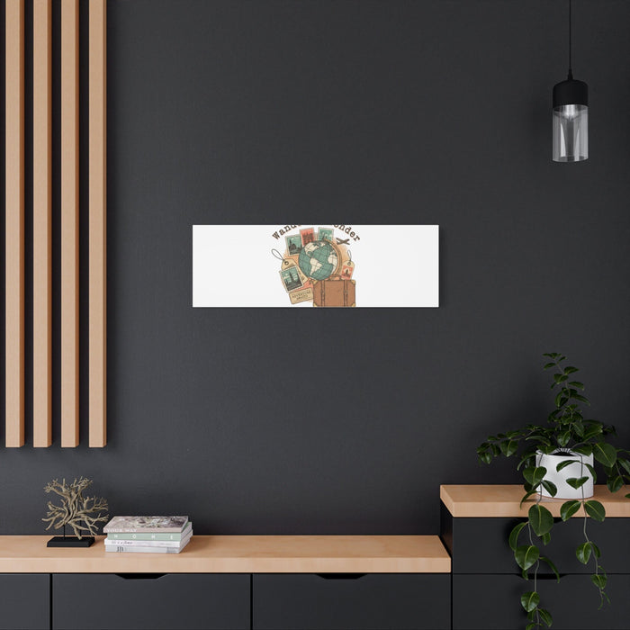 Wander to Wonder travel postcard wall art | Canvas Canvas Printify 