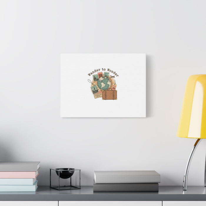 Wander to Wonder travel postcard wall art | Canvas Canvas Printify 