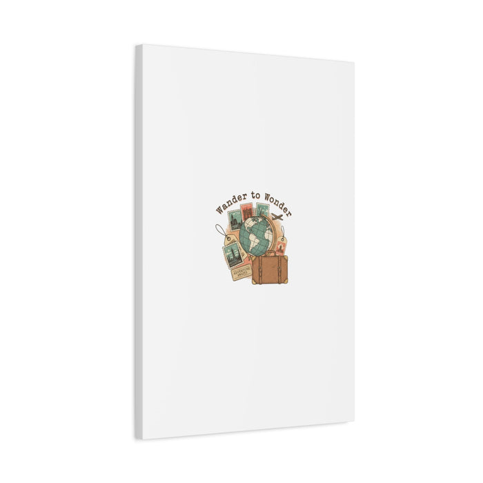 Wander to Wonder travel postcard wall art | Canvas Canvas Printify 