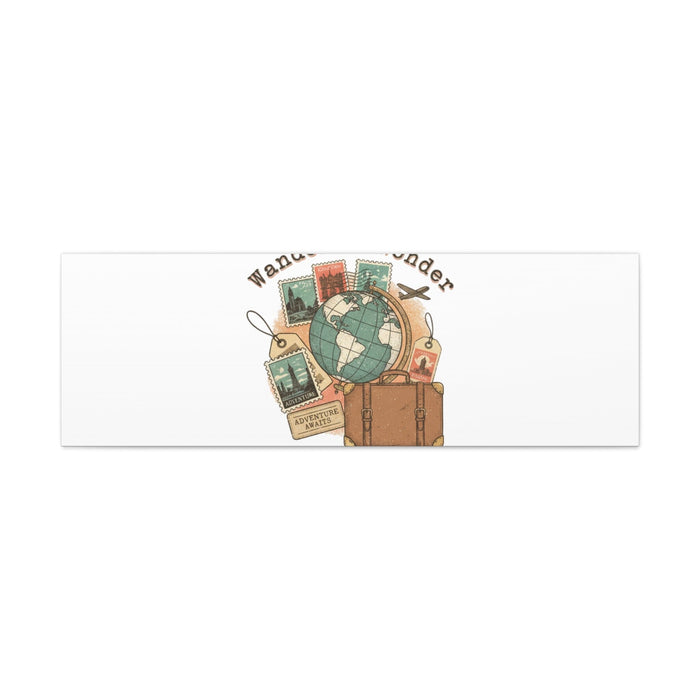 Wander to Wonder travel postcard wall art | Canvas Canvas Printify 48" x 16" (Horizontal) 1.25" 