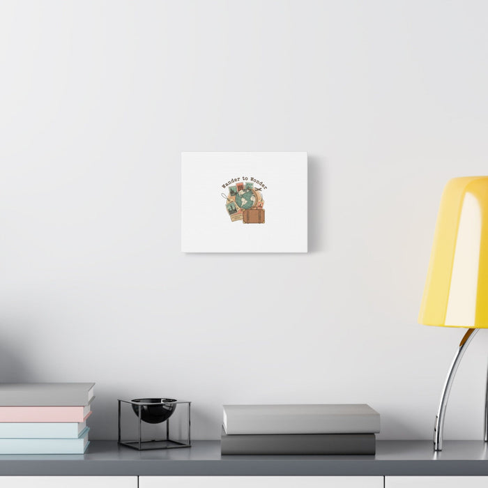 Wander to Wonder travel postcard wall art | Canvas Canvas Printify 