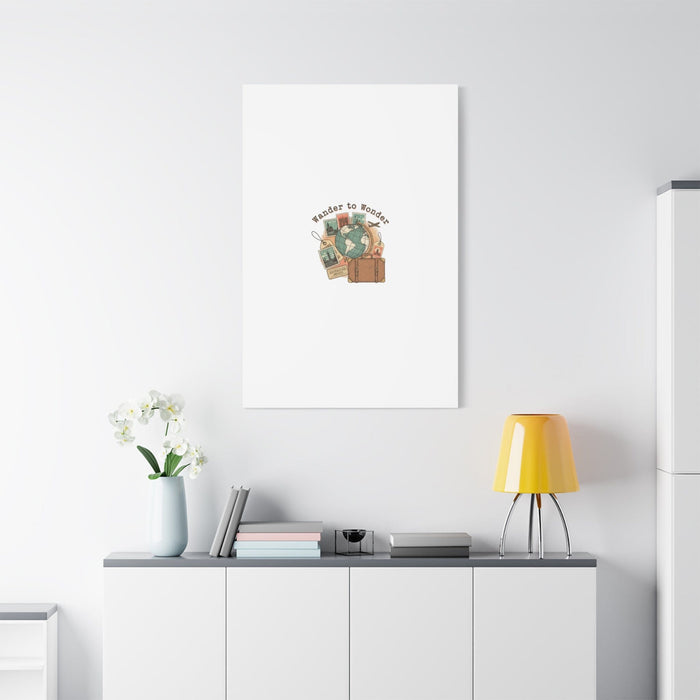 Wander to Wonder travel postcard wall art | Canvas Canvas Printify 