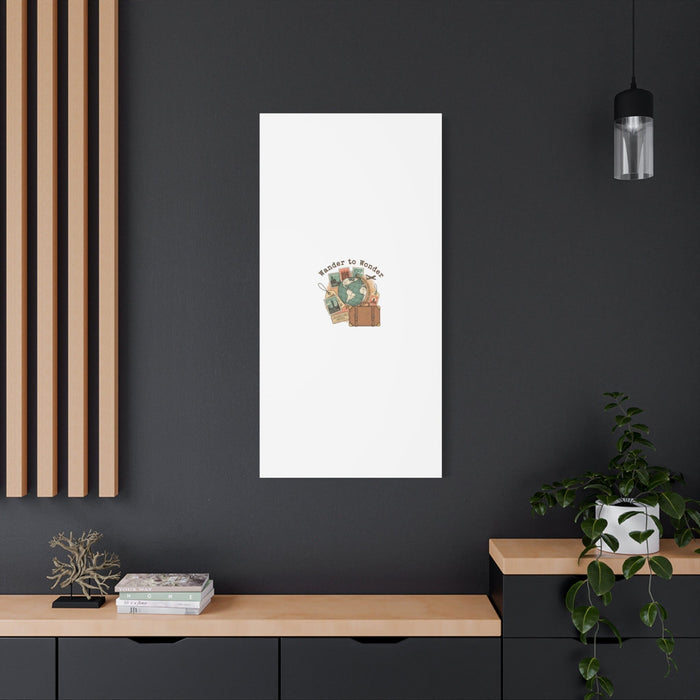 Wander to Wonder travel postcard wall art | Canvas Canvas Printify 