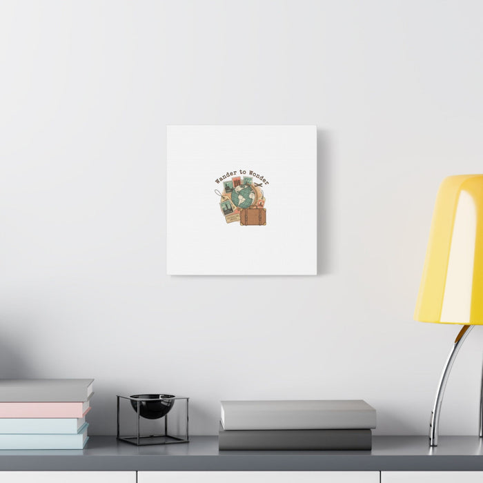 Wander to Wonder travel postcard wall art | Canvas Canvas Printify 