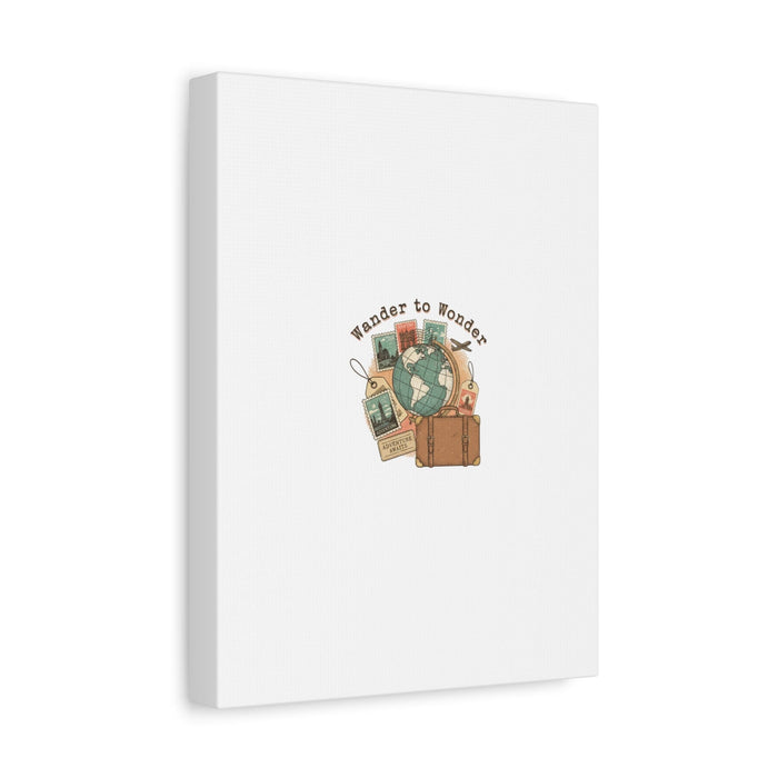 Wander to Wonder travel postcard wall art | Canvas Canvas Printify 