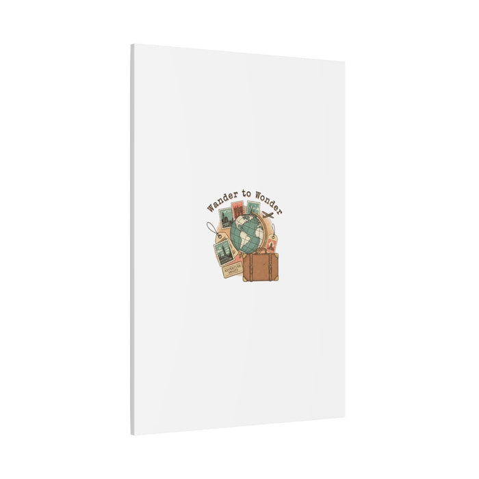 Wander to Wonder travel postcard wall art | Canvas Canvas Printify 