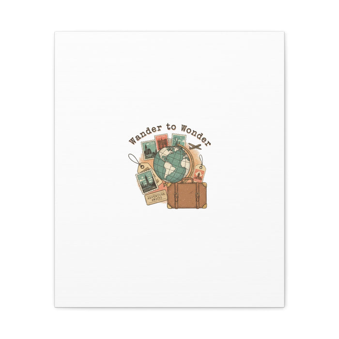 Wander to Wonder travel postcard wall art | Canvas Canvas Printify 20" x 24" (Vertical) 1.25" 