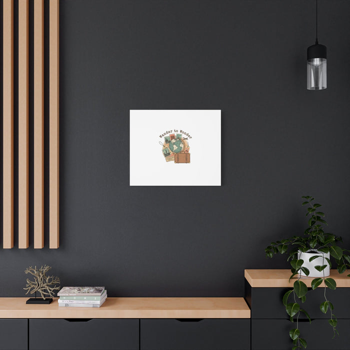 Wander to Wonder travel postcard wall art | Canvas Canvas Printify 