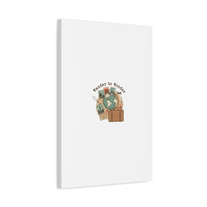 Wander to Wonder travel postcard wall art | Canvas Canvas Printify 