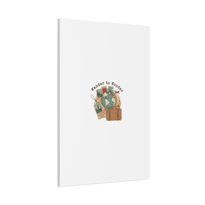 Wander to Wonder travel postcard wall art | Canvas Canvas Printify 