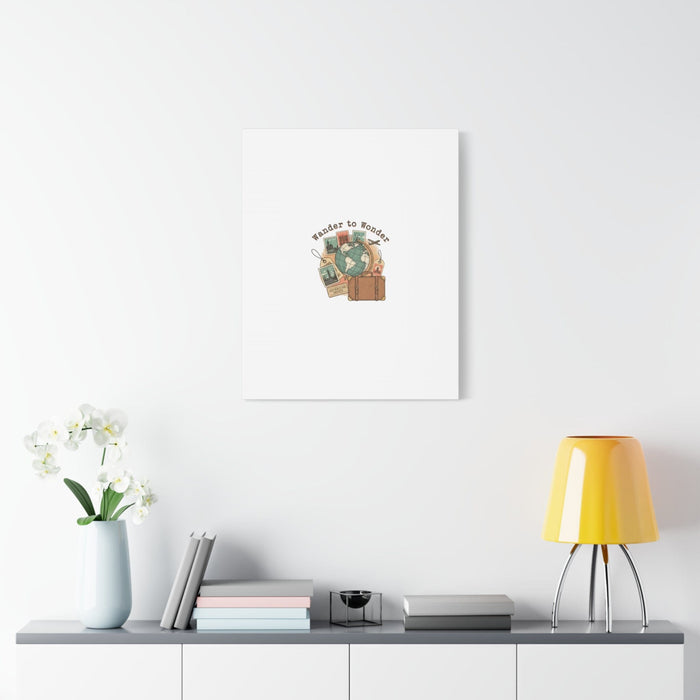 Wander to Wonder travel postcard wall art | Canvas Canvas Printify 