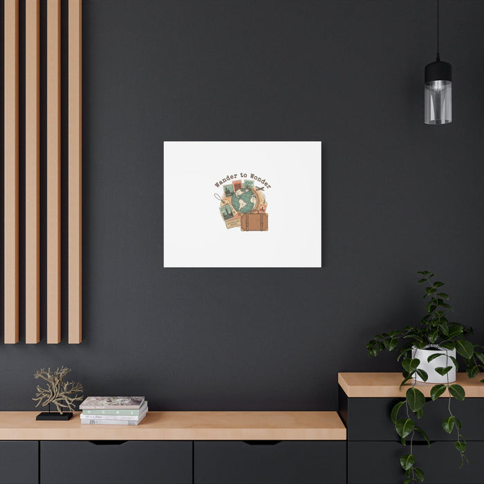 Wander to Wonder travel postcard wall art | Canvas Canvas Printify 