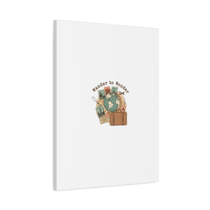 Wander to Wonder travel postcard wall art | Canvas Canvas Printify 