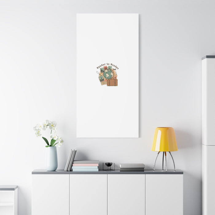 Wander to Wonder travel postcard wall art | Canvas Canvas Printify 