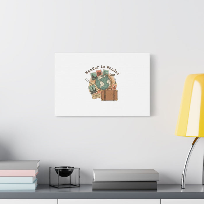 Wander to Wonder travel postcard wall art | Canvas Canvas Printify 