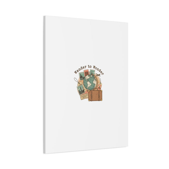 Wander to Wonder travel postcard wall art | Canvas Canvas Printify 