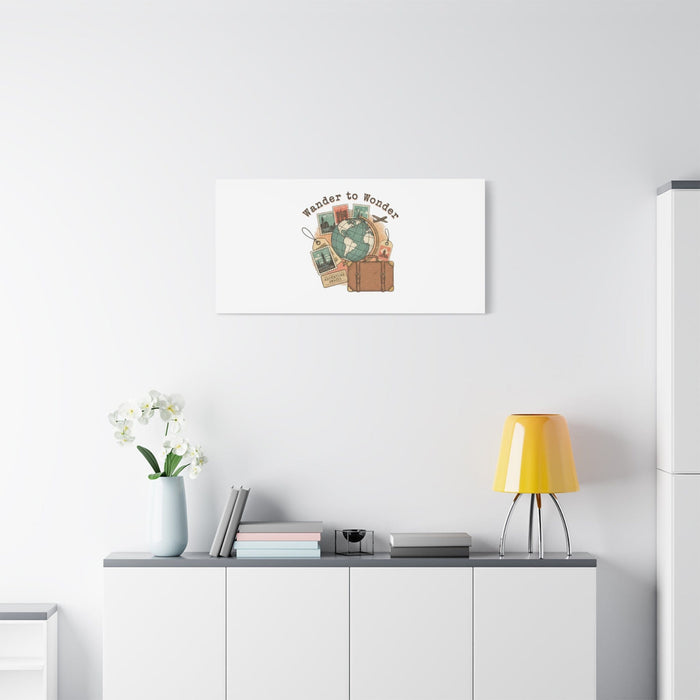 Wander to Wonder travel postcard wall art | Canvas Canvas Printify 
