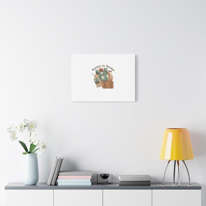 Wander to Wonder travel postcard wall art | Canvas Canvas Printify 