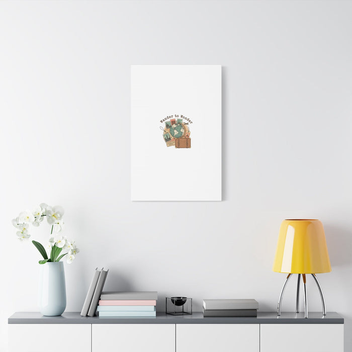 Wander to Wonder travel postcard wall art | Canvas Canvas Printify 