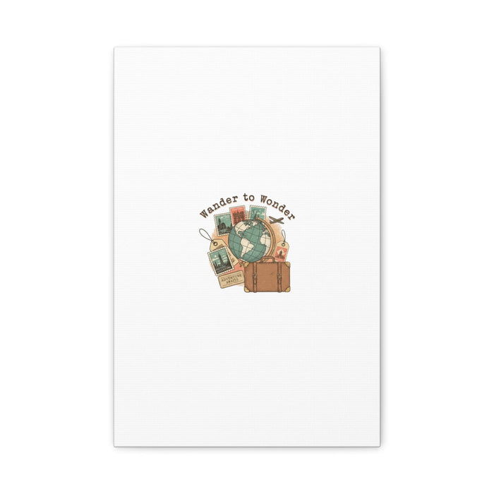 Wander to Wonder travel postcard wall art | Canvas Canvas Printify 12″ x 18″ (Vertical) 1.25" 