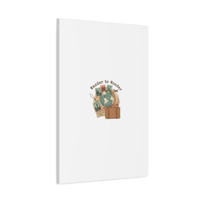 Wander to Wonder travel postcard wall art | Canvas Canvas Printify 