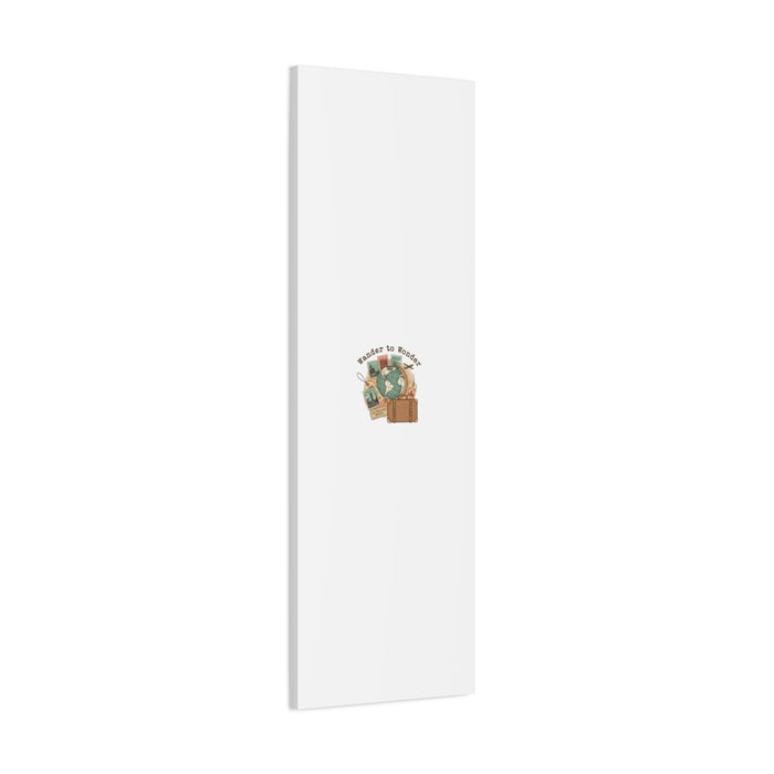 Wander to Wonder travel postcard wall art | Canvas Canvas Printify 