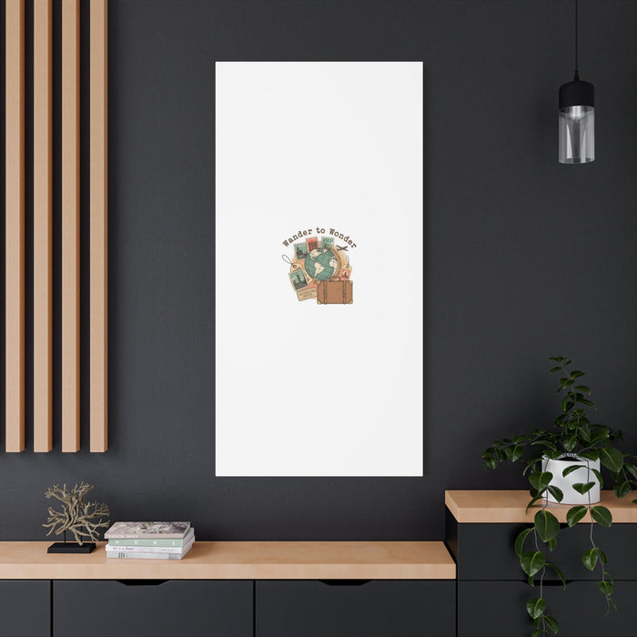 Wander to Wonder travel postcard wall art | Canvas Canvas Printify 