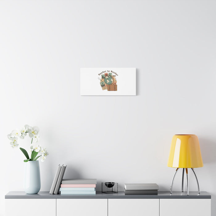 Wander to Wonder travel postcard wall art | Canvas Canvas Printify 