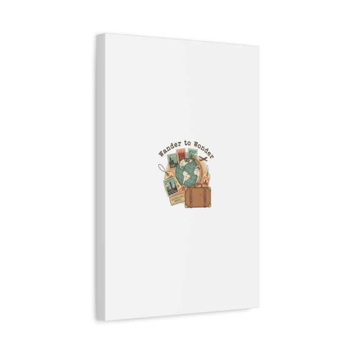 Wander to Wonder travel postcard wall art | Canvas Canvas Printify 