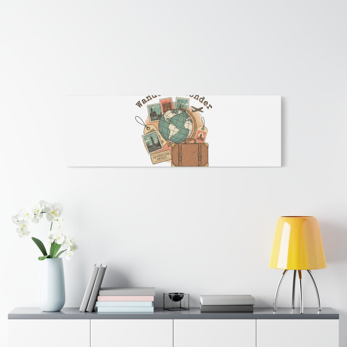 Wander to Wonder travel postcard wall art | Canvas Canvas Printify 
