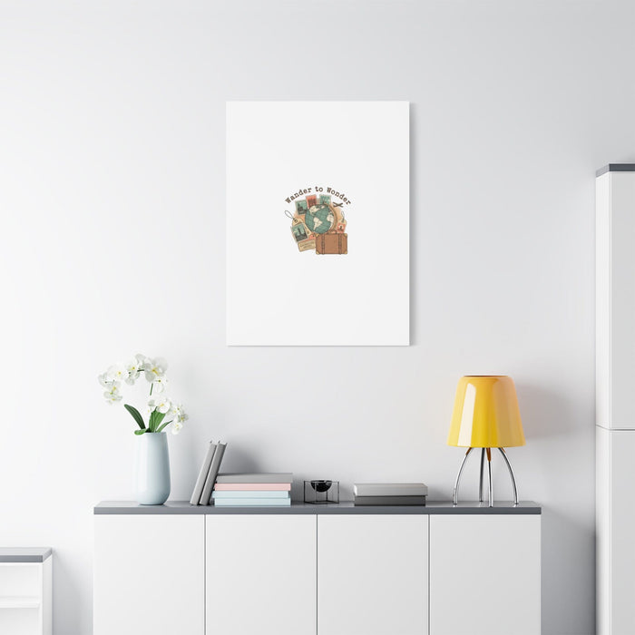Wander to Wonder travel postcard wall art | Canvas Canvas Printify 