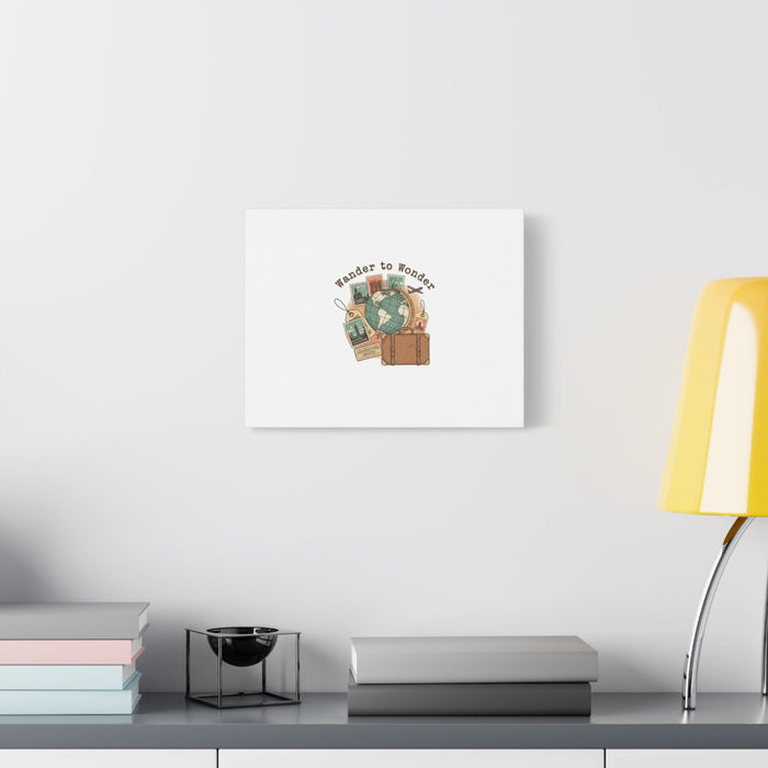 Wander to Wonder travel postcard wall art | Canvas Canvas Printify 