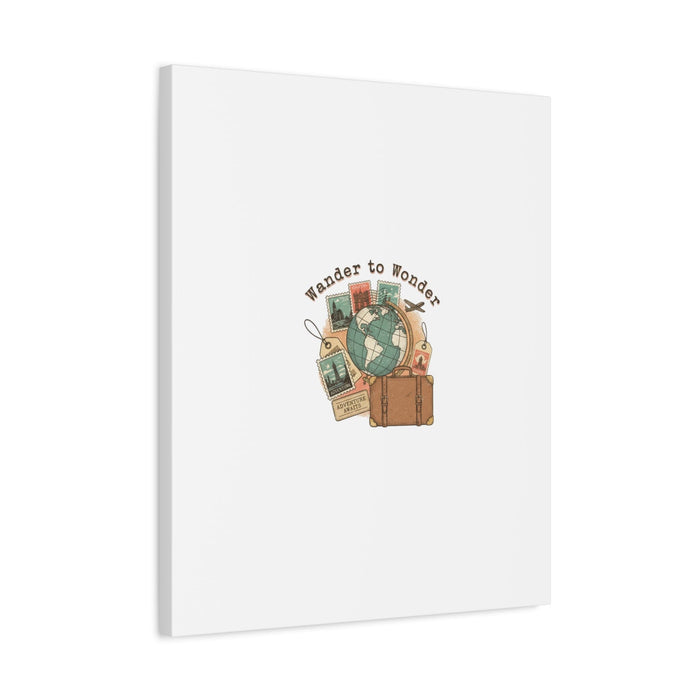 Wander to Wonder travel postcard wall art | Canvas Canvas Printify 