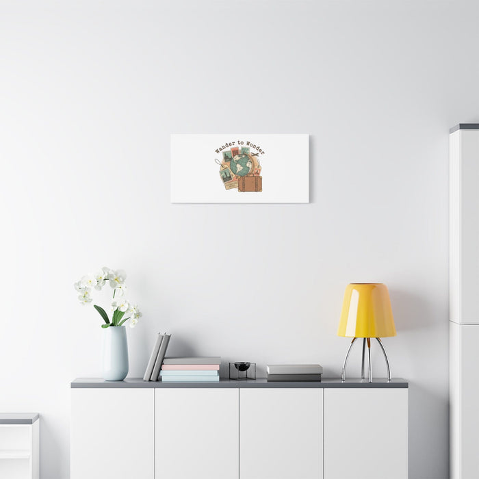 Wander to Wonder travel postcard wall art | Canvas Canvas Printify 