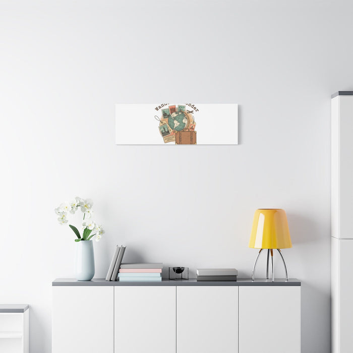 Wander to Wonder travel postcard wall art | Canvas Canvas Printify 
