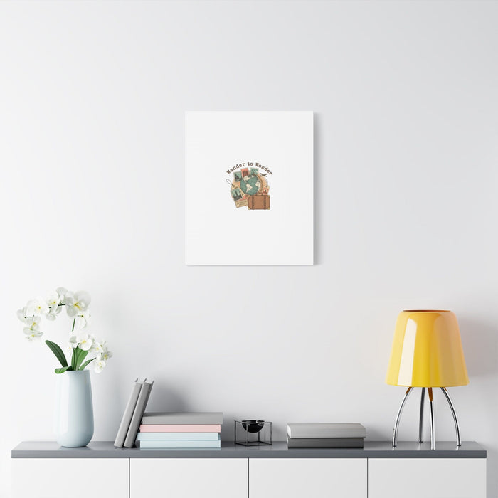 Wander to Wonder travel postcard wall art | Canvas Canvas Printify 