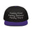 Snapback Hat EMBROIDERY schoollistdone.com Purple / Black / Black 