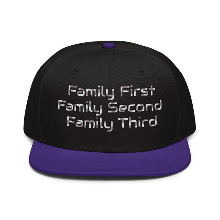 Snapback Hat EMBROIDERY schoollistdone.com Purple / Black / Black 
