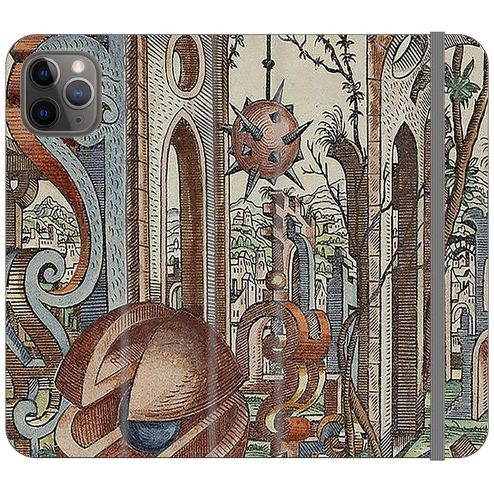 Geometric Jungle schoollistdone.com Premium Folio Wallet Satin Case (Clear PC Insert) iPhone 11 Pro Max 