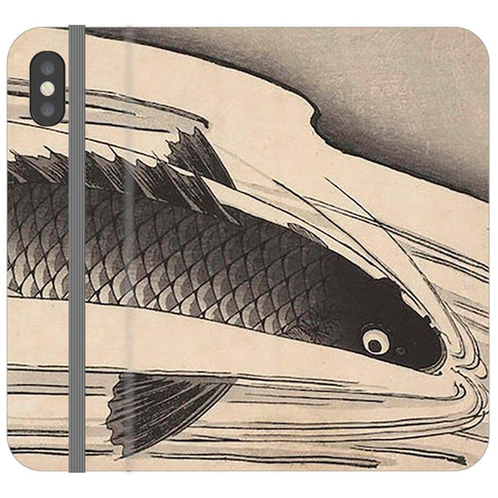 Koi Taki schoollistdone.com Premium Folio Wallet Satin Case (Clear PC Insert) iPhone XS 