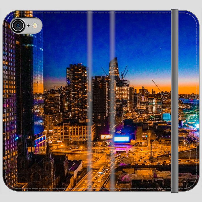 Electric High Life schoollistdone.com Premium Folio Wallet Satin Case (Clear PC Insert) iPhone 7 